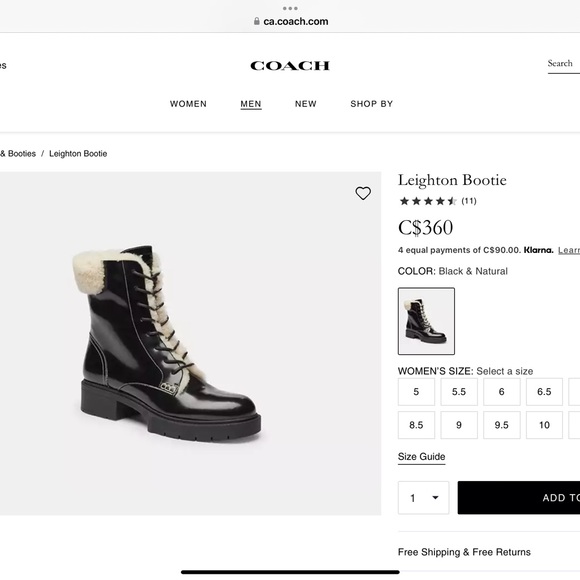 COACH Fur-Lined Leather Boots US 8 - Picture 10 of 12